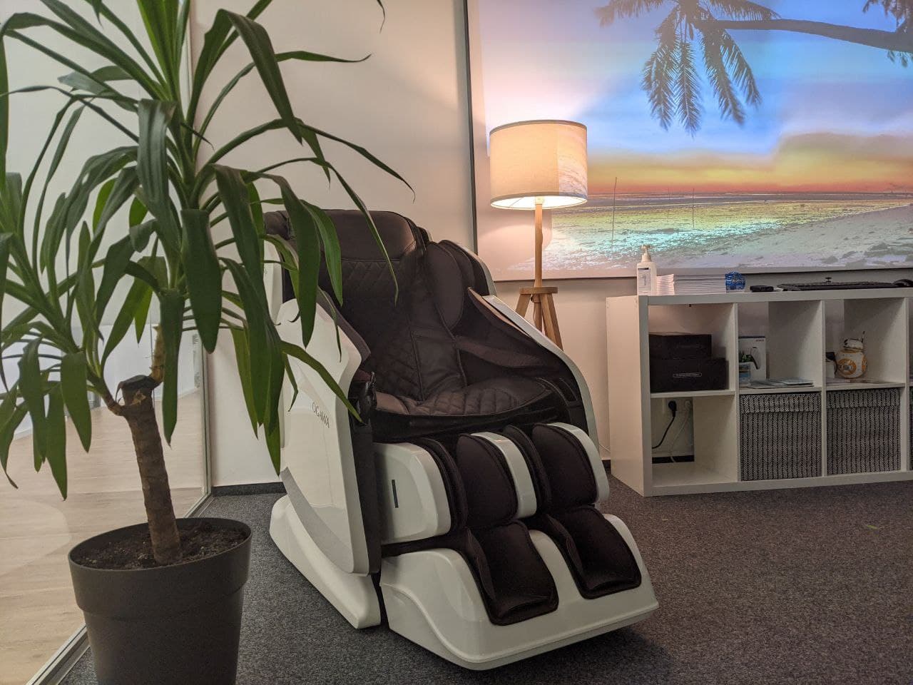 Massage chairs and rest areas as a solution to problems