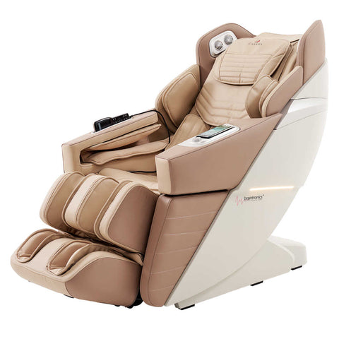 Casada AlphaSonic III Massage Chair Khaki White Faux Leather Massage Chair World