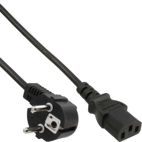 Extra-long/coloured mains cable, earth contact angled to IEC plug C13-accessory-3 metre-black-massage-chair-world