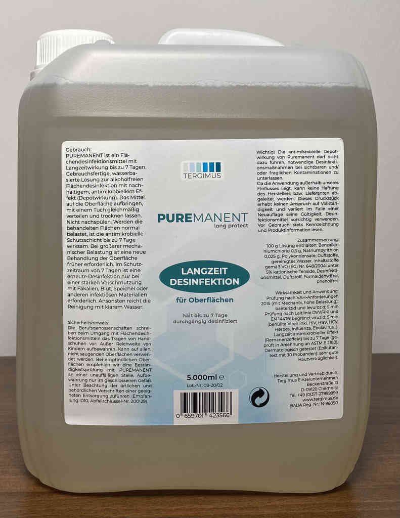 TERGIMUS Puremanent Long Protect long-term surface disinfectant