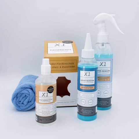 X1 Economy Package - Stain Cleaner, Protection & Care for Real and Imitation Leather Care-500 ml Massage Chair World